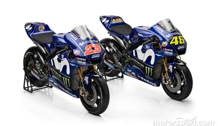 Los nuevos colores de las Yamaha de Rossi y Viñales para MotoGP 2018