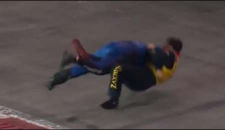 Pelea en plena pista