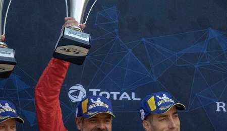 Podio de Pérez Companc en Spa 