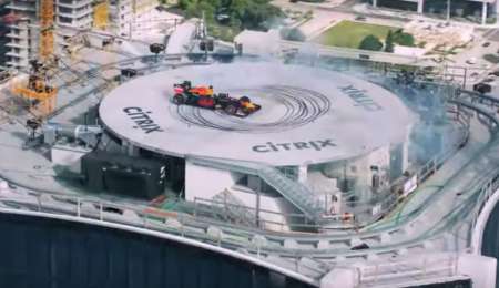 Coulthard derrapó un Red Bull en lo más alto de Miami