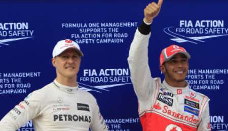 Hamilton dice que nunca quiso superar a Schumacher