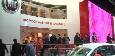 Ardusso y Chapur en el stand de FIAT