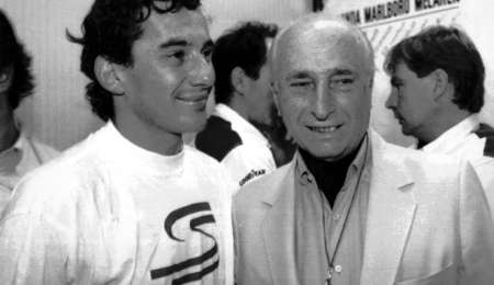El emocionante encuentro de Senna con Fangio en 1991