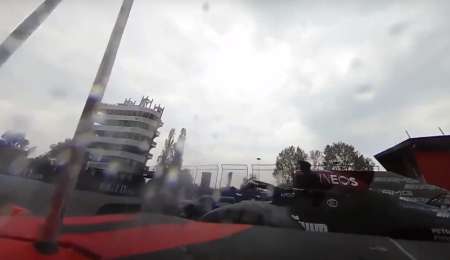 Imperdible cámara 360° del sobrepaso de Verstappen a Hamilton