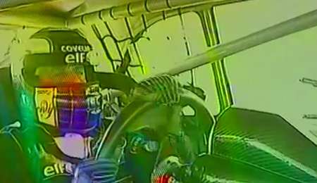 Cámara onboard desde el auto de Traverso