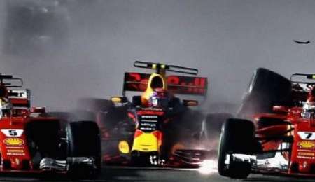 La fatídica largada de Ferrari en Singapur 2017