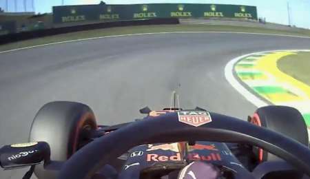 La vuelta de la pole de Verstappen en Brasil