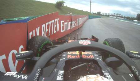 ¡Insólito! Verstappen golpeó el Red Bull antes de largar