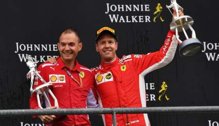 Vettel en el podio de los más ganadores de la historia