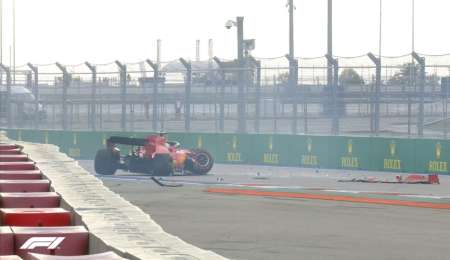 Fuerte accidente de Vettel en Rusia