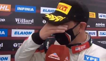 La emoción de Vivian luego de ganar la carrera clasificatoria