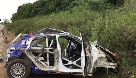 Fuerte vuelco de Levy / Mesa en el rally federal