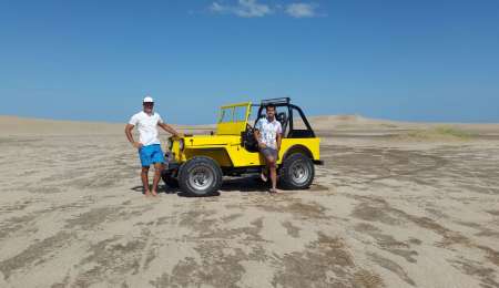 Azar a fondo en la playa