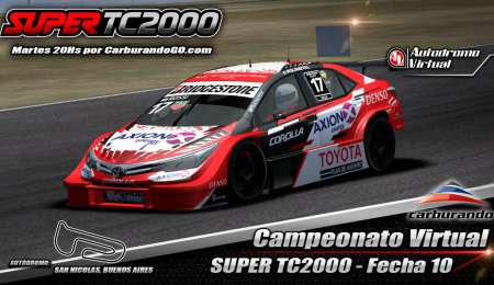 El Súper TC2000 y la carrera virtual en San Nicolás