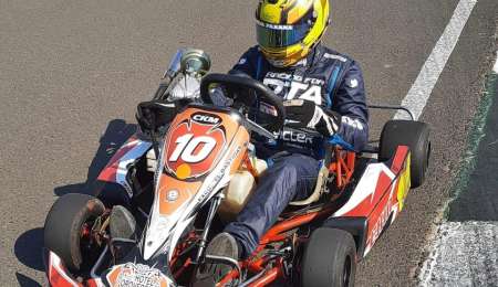 Exequiel Bastidas giró con un karting en Paraná