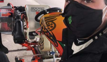 Juanchi Gárriz volvió al ruedo arriba de su karting