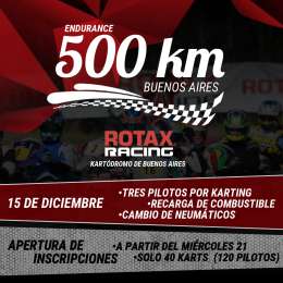 Rotax realizará los 500 kilómetros de Buenos Aires