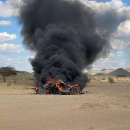 No se largó, y ya el primer accidente del Dakar