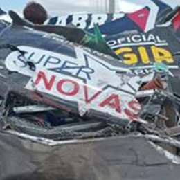 Fuerte piña en San Nicolás: se quedó sin frenos y dio de lleno contra los neumáticos