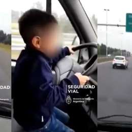 Peligro al volante: un conductor obligó a su hijo de 7 años a manejar en la autopista