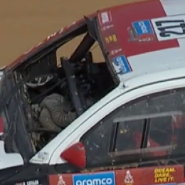 Henk Lategan finalizó la Etapa 12 sin parabrisas