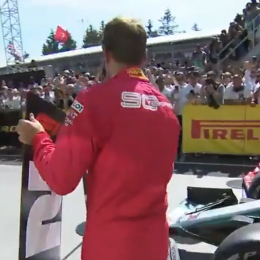 ¡TBT! F1: cuatro años de la icónica imagen de Vettel cambiando los carteles del podio