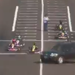 ¡Insolito! Una camioneta se cruzó en la pista y casi provoca un grave accidente