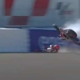 Impactante caída de Márquez en Jerez de la Frontera