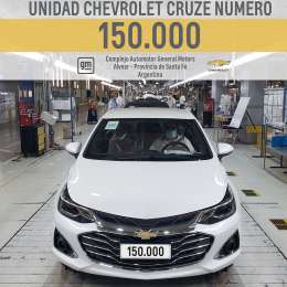 Chevrolet Cruze llegó a 150.000 unidades producidas en su planta de Alvear 