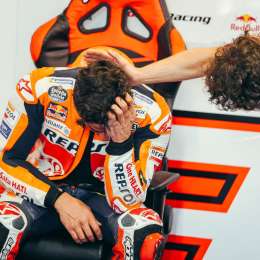 La emoción de Márquez al terminar la carrera en Portimao
