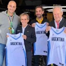 Ginóbili estuvo en la F1 y le regaló una camiseta a Prost