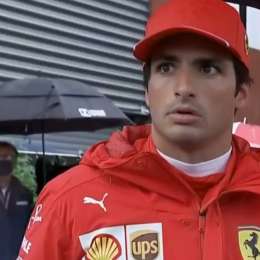 La reacción de Sainz al ver el accidente de Norris