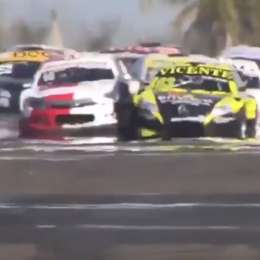 El toque entre Azar y Aldrighetti en el Sprint