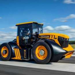 Un tractor logró un récord de velocidad