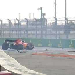 Fuerte accidente de Vettel en Rusia