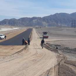 Comenzaron los trabajos de asfalto en la variante de Villicum