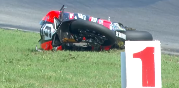 Petrucci sufrió un tremendo accidente