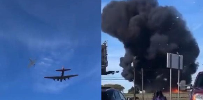 Trágico accidente de aviones militares en Dallas