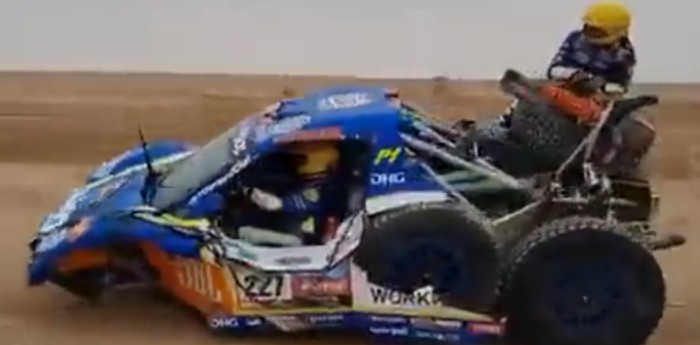 ¡A lo Traverso! Terminaron la etapa del Dakar en tres ruedas