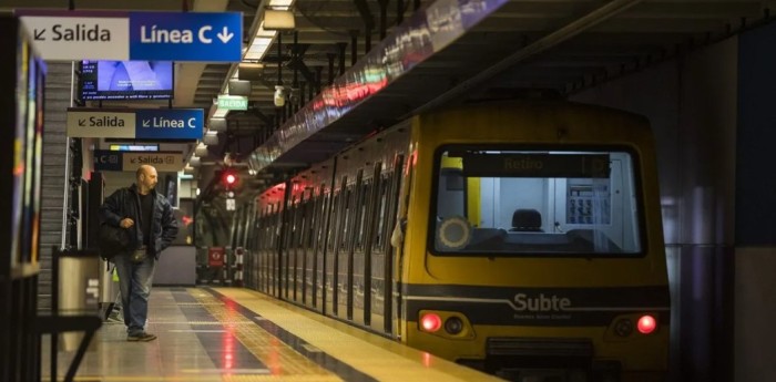 El Subte C comenzó su protesta y reclamo contra la inseguridad