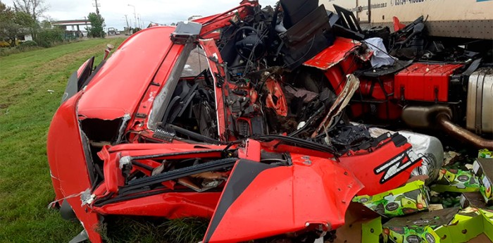 Dos camiones chocaron en un fuerte accidente sobre la ruta 14