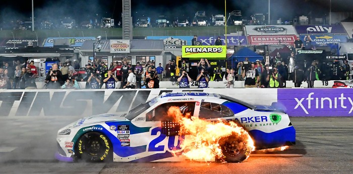 Nascar: el particular festejo de Hunter Nemeschek tras el triunfo en Martinsville