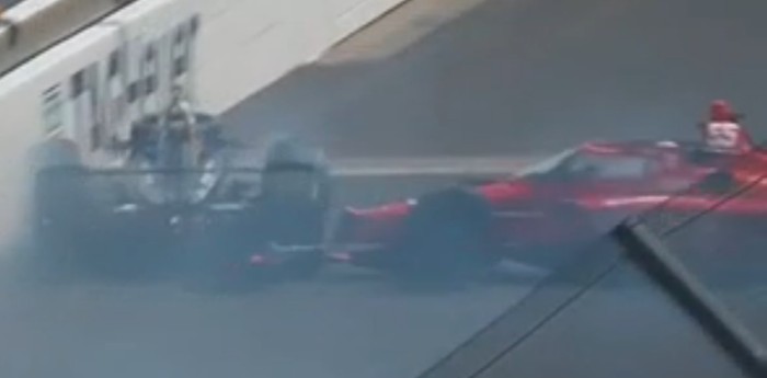 Indy500: un nuevo golpe que generó la bandera roja a poco del final