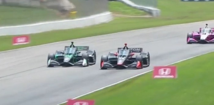 IndyCar: ¡No se achica! Canapino se le plantó a Ferrucci y lo superó en Mid-Ohio