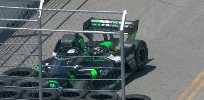 IndyCar: ¿Qué dijo Canapino por radio después del toque que lo dejó afuera en Nashville?