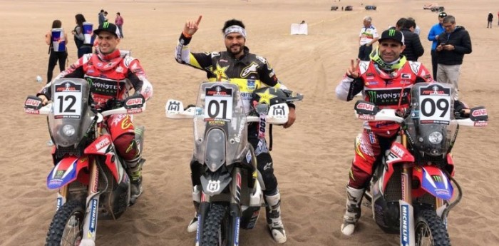 Podio de Benavídes en el Atacama Rally