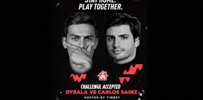 Mientras se recupera del Coronavirus, Paulo Dybala desafía a Carlos Sainz