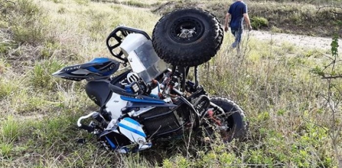 Un accidente deja afuera del Dakar a un argentino