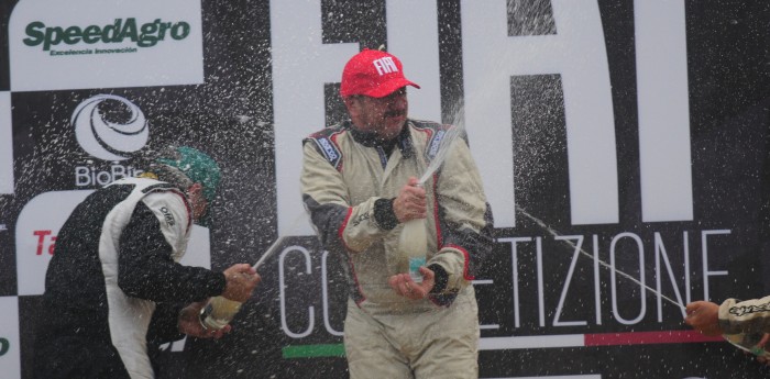 El podio de la primera carrera de la Fiat Competizione