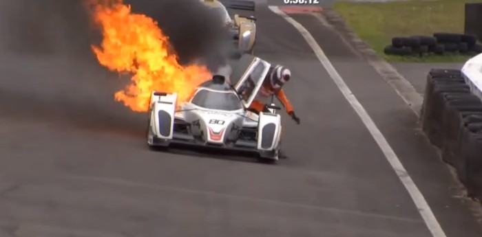 Dramático incendio en una carrera de Endurance Brasil